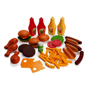 ENSEMBLE DE 56 ALIMENTS POUR BARBECUE EN PLASTIQUE