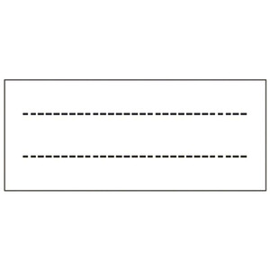 PAQUET DE 100 ÉTIQUETTES POUR PROTÈGE-CAHIERS, 2,5 X 6 CM