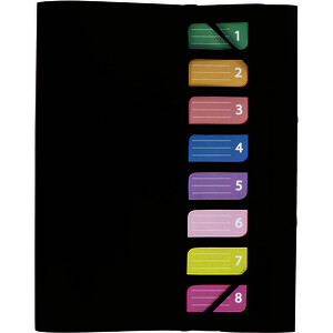 TRIEUR EN POLYPROPYLÈNE À RABATS 8 COMP 24 X 32 CM BUDGET