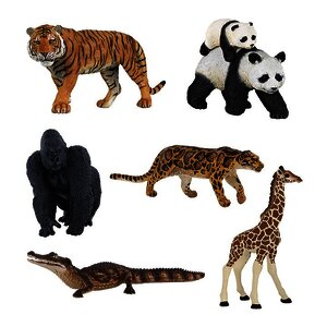 ANIMAUX DE LA JUNGLE - LOT DE 6 ANIMAUX