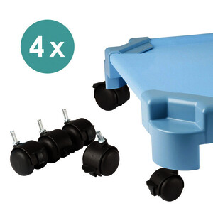LOT DE 4 ROULETTES POUR COUCHETTE AVEC FREINS