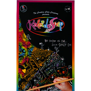 POCHETTE 20 CARTES À GRATTER 10X15CM AVEC 10 BÂTONS EN BOIS