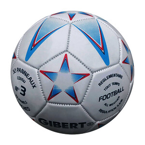BALLON DE FOOT EN CUIR TAILLE 3