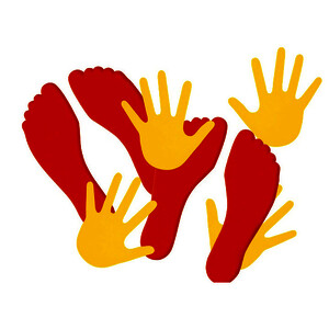 LOT DE 8 PIEDS ET 8 MAINS POUR PARCOURS DE MOTRICITÉ