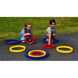 LOT DE 9 ANNEAUX D'ACTIVITÉS FORMES ET COLORIS ASSORTIS