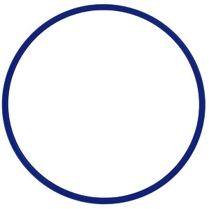 LOT DE 10 CERCEAUX PLATS D 60 CM - BLEU