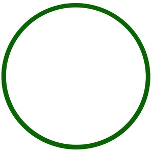 LOT DE 10 CERCEAUX PLATS D 60 CM - VERT