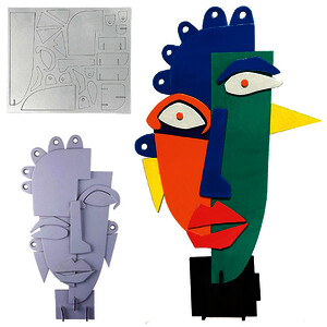 LOT DE 5 SCULPTURES EN CARTON 