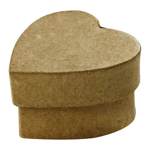 LOT DE 10 MINI BTE À PERSON CŒUR PAP MÂCHÉ 5X5X3CM DECOPATCH