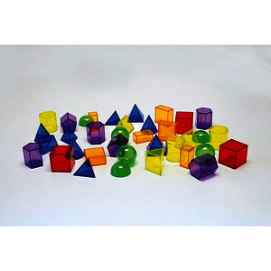 ENSEMBLE DE 36  FORMES GÉOMÉTRIQUES TRANSLUCIDES