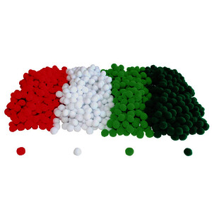 PACK DE 1000 MINI-POMPONS D1CM 