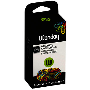 BOITE DE 100G BRACELETS ÉLASTIQUES - COLORIS ASSORTIS