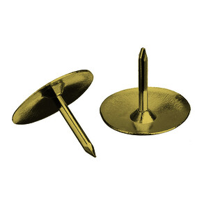 BOÎTE 100 PUNAISES RIVÉES - ACIER LAITONNÉ