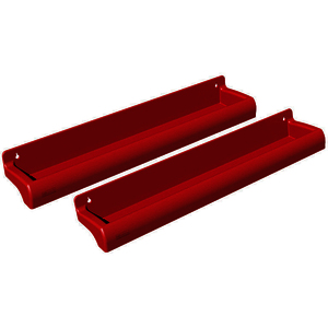 BAC ROUGE POUR CHEVALET - LOT DE 2