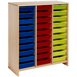 MEUBLE HAUT 30 BACS MULTICOLORES