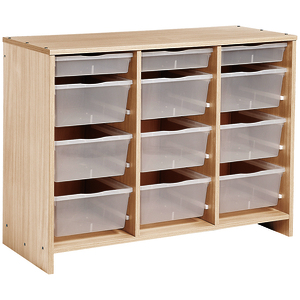 MEUBLE BAS 12 BACS INCOLORES