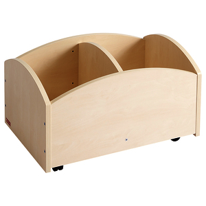 BAC À LIVRES 2 CASES BAS À ROULETTES