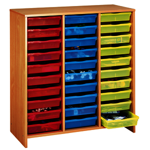 MEUBLE HAUT 30 BACS MULTICOLORES