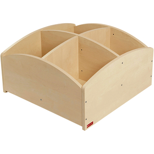 BAC À LIVRES 4 CASES BAS À ROULETTES