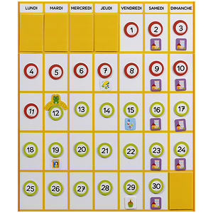 Calendrier magnétique à construire