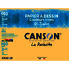 POCHETTE 12F PAPIER DESSIN COULEUR MI-TEINTES VIVES 24X32CM 160G