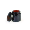 6 POMMADIERS 120 ML VERRE AMBRE + COUVERCLES