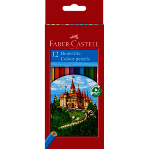 CASTLE 12 CRAYONS COULEURS COLORIS ASSORTIS