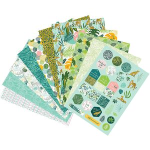 20F PAPIER IMPRIMÉS 21X29,7CM MOTIFS FRAICHEUR EXOTIQUE