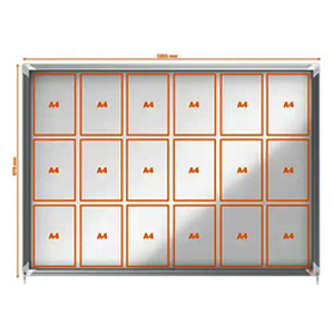 1 VITRINE PREMIUM PLUS INTERIEUR MAGNETIQUE 18 FEUILLES A4