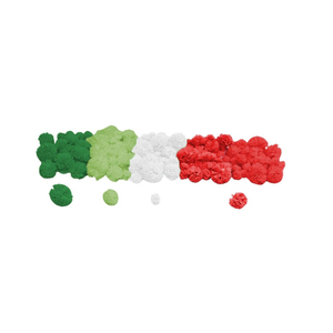 100 POMPONS TULLE COLORIS NOËL