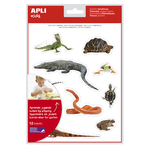 144 GOMMETTES RÉALISTES REPTILES ET AMPHIBIENS