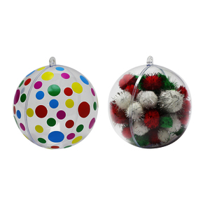 LOT 10 BOULES PLASTIQUES CRISTAL 10CM