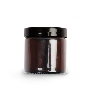6 POMMADIERS 60 ML VERRE AMBRE + COUVERCLES