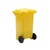 POUBELLE Q-CONNECT CONTENEUR PLASTIQUE COUVERCLE 100L 470X750X370MM PLASTIQUE EMBALLAGES COLORIS JAUNE.